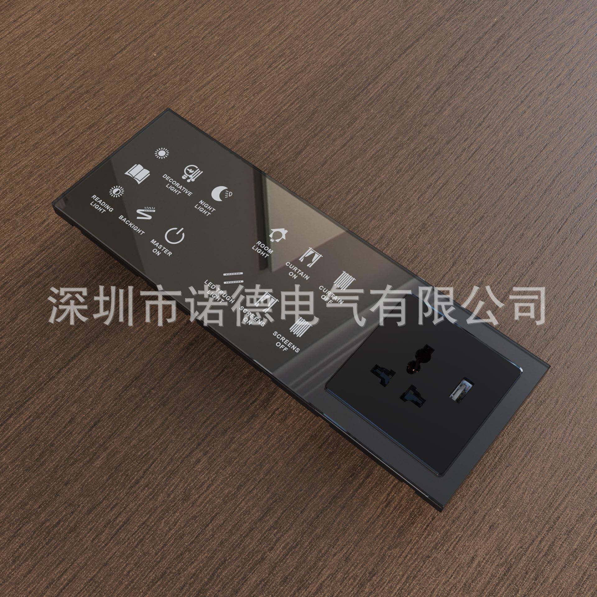 KNX控璃制面板146玻摸智能触开关联体酒店灯控制设备光厂家