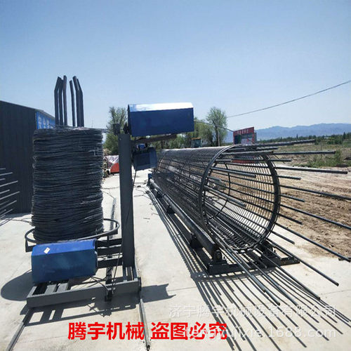 买钢筋笼滚笼机多少钱 12米18米钢筋笼绕筋机报价建筑桥梁成型机