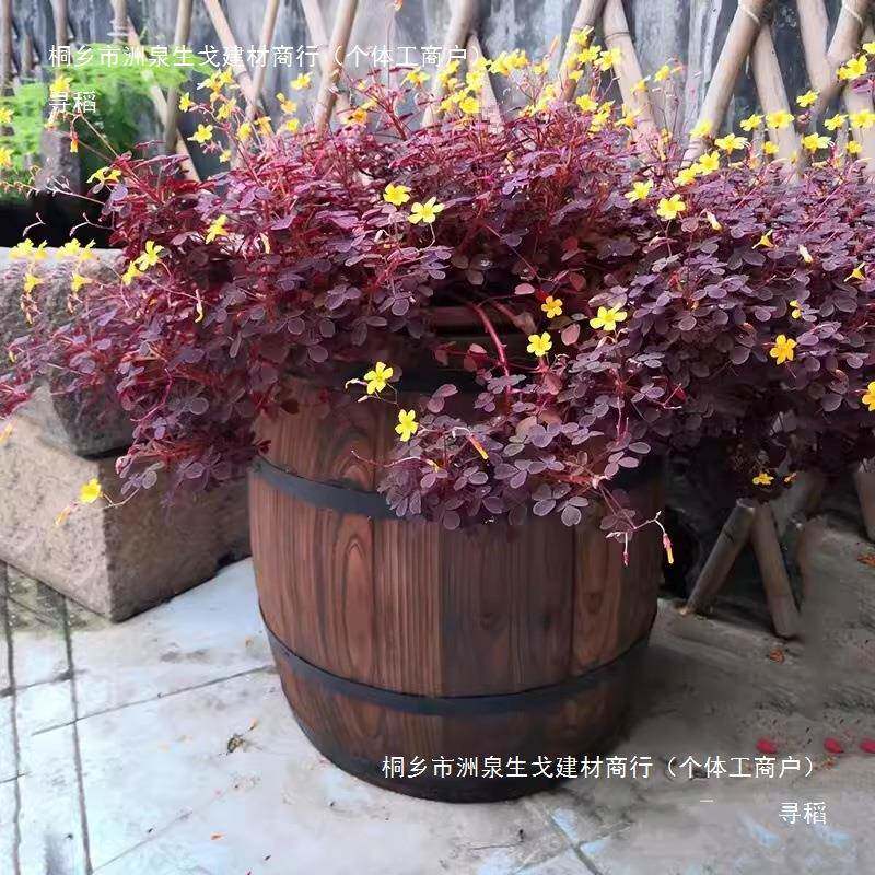 园艺碳化防实木啤酒花盆酒吧酒桶柜装饰桶会摆腐展设tfgu+%sd婚庆