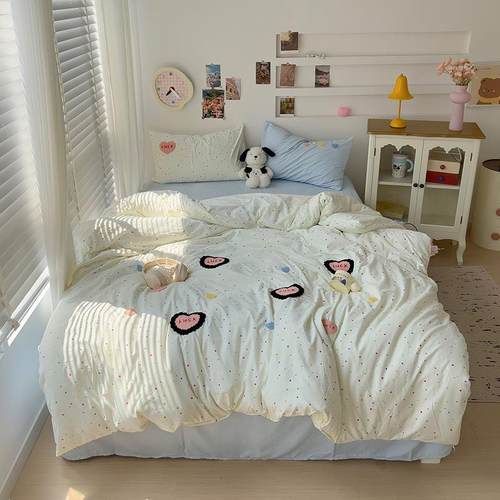 卡通毛巾厚绣ZMT印花床单四件生套三可爱被罩学宿舍被套床笠床上