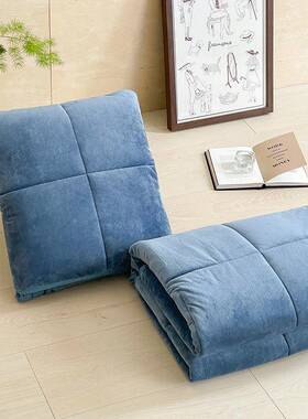 024黎新款全棉双面2风尚5四季抱枕被14*195四季DM-2024-款-巴蓝