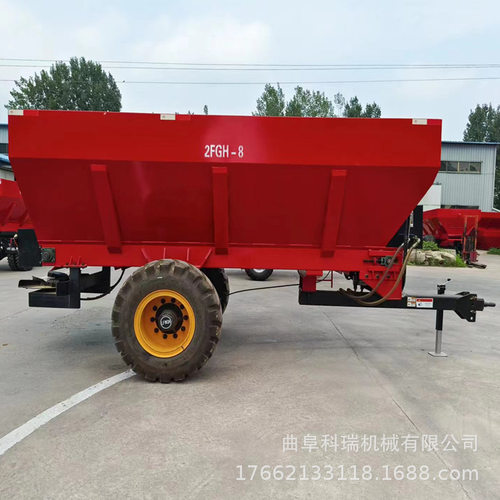 8立方双圆盘撒粪车 干湿粪都可以撒的 多功能一体牵引抛粪机科瑞