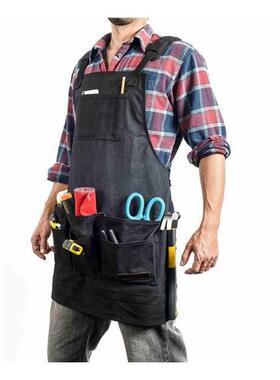 亚马逊爆裙款木A008工汽围裙修围匠园林工围裙理发过蜡帆布园艺围