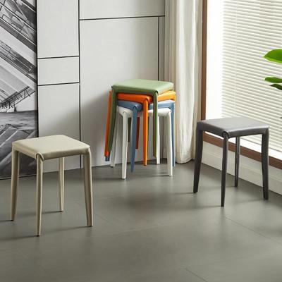 客厅马鞍凳餐桌凳餐厅子家用奢等位椅凳小子简约轻皮革方凳可1918