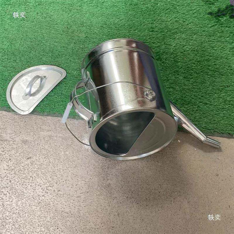 10长嘴加油桶便携油手式加壶638摩托汽升车站大提号厚白铁皮油壶