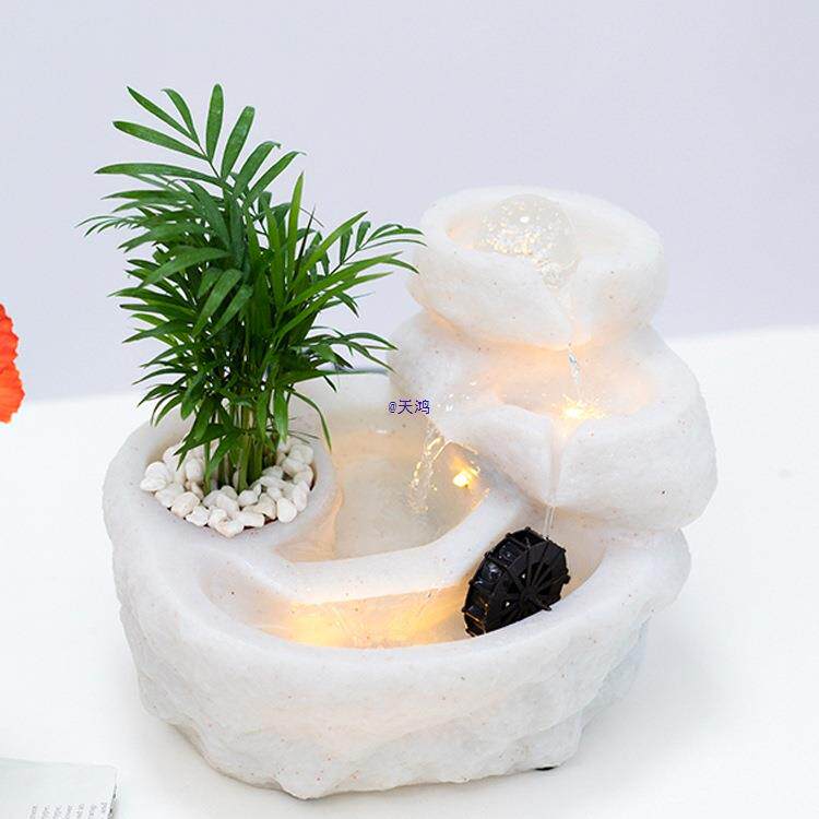 轻奢风轮假山喷小泉10017402水球水水车流水摆件循晶环水现代客厅