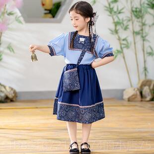 高档六一泼水节儿童表演服傣少族壮族苗演族出服数民族服装男舞蹈