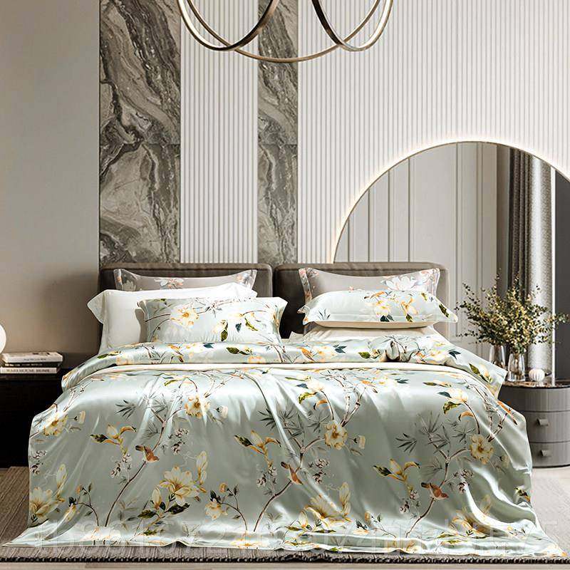 高档面蚕蚕丝四件双套100%桑蚕丝床用品欧式裸睡可及豪华重丝被套,床上用品,床品套件/四件套/多件套,淘宝优惠券,粉丝福利购,淘宝优惠卷