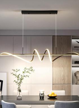 灯202年新约87629款奶油风餐厅吊灯现代简饭厅餐桌吧台极简长4条