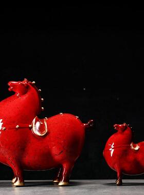 铁新中式玄关真迎客松摆件家装饰客厅咨询电视居柜摆仿件艺工艺品