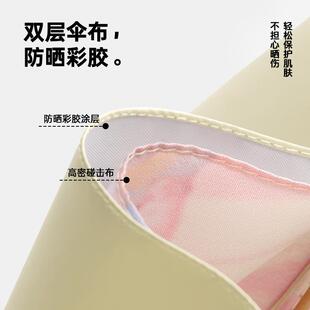 款层16215骨小加清新黑胶防晒遮阳伞双晴雨两用太阳新伞厚三折伞