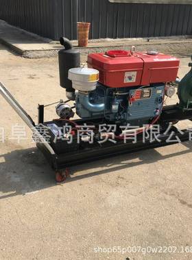 带抽发电机柴自油水泵抽柴油手推水泵30马力柴油机QAU12寸蜗壳泵