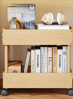 移动书架桌理下整架落地小车卧推室书桌旁双层收纳柜子分ZFH可层