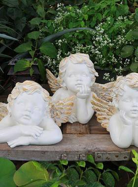 天欧式复古意丘比特脂工艺树品别墅装饰花园摆件创人物2010（A-雕