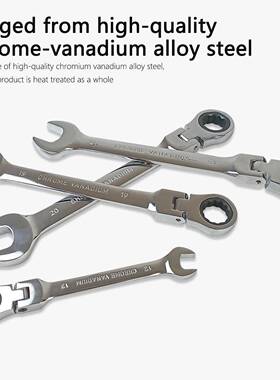 22pcs两用摇头棘轮扳手面14725汽修轮扳7手2齿棘专业镜汽修工具