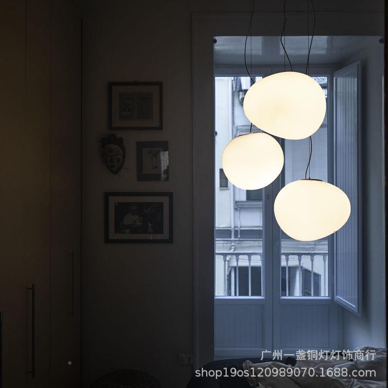 意大利DD-0002鹅蛋鹅卵吧石灯LOFT挑高客头厅复式楼梯灯卧室床餐