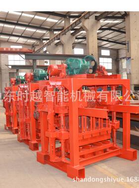 赚钱机器时越QT4J0MRE-4型免水泥空烧心砖路沿石植草砖出口机器