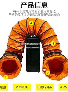 耐高温尼龙帆布风52701管螺伸软管轴缩流风机船舶道养隧殖厂阻燃