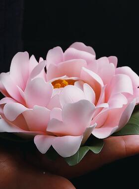 陶瓷手捏牡丹花件家居MY624344饰品摆客厅花茶瓷室桌面装饰花朵工