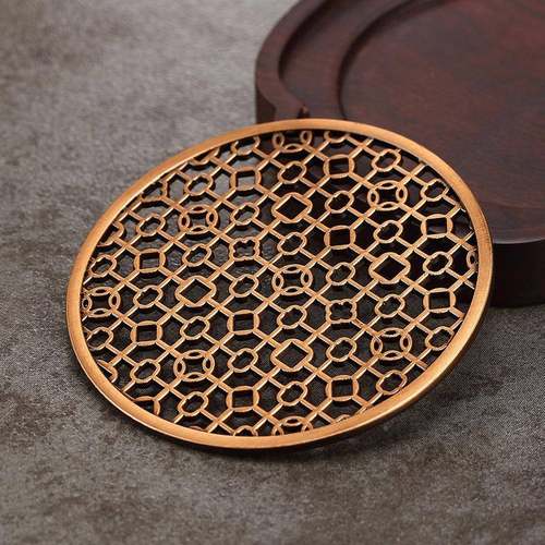 国复古黑檀木中盘合金茶古XL-551朴风雅致茶壶承高端茶承茶道茶具