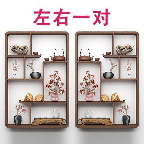 博古宝架董实木中式多格子壁挂式茶室上置物架古多宝墙阁收无品牌