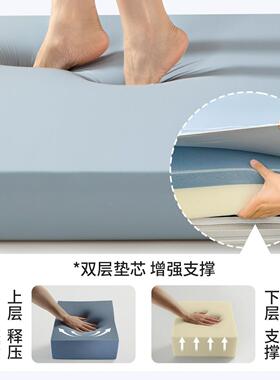 学生记忆棉床垫防宿舍单人慢回弹塌陷9x0190软床ltao9395褥软垫垫