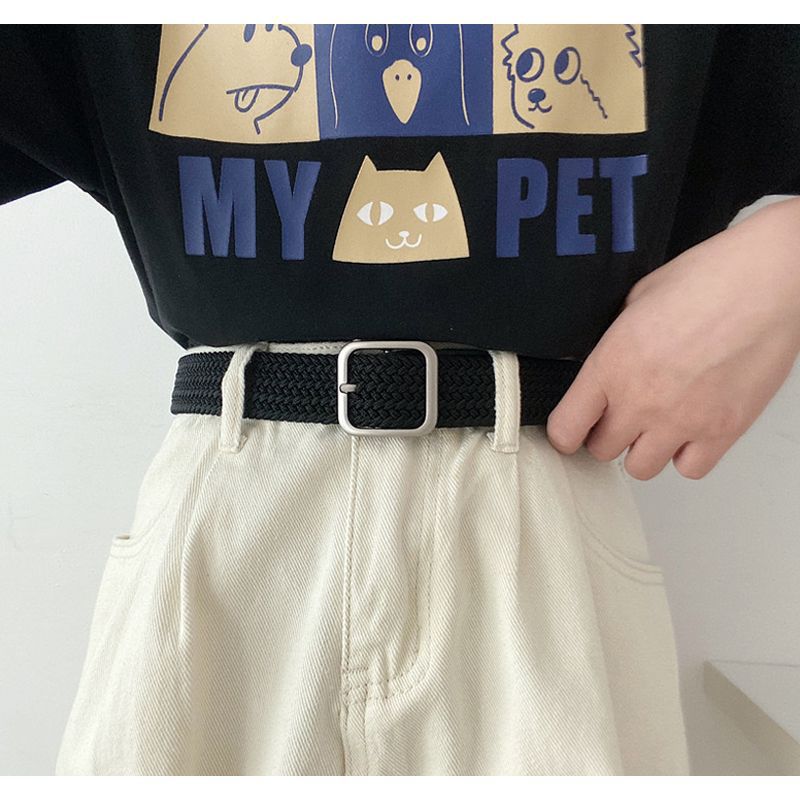 腰带男帆布个性韩版潮流免打孔