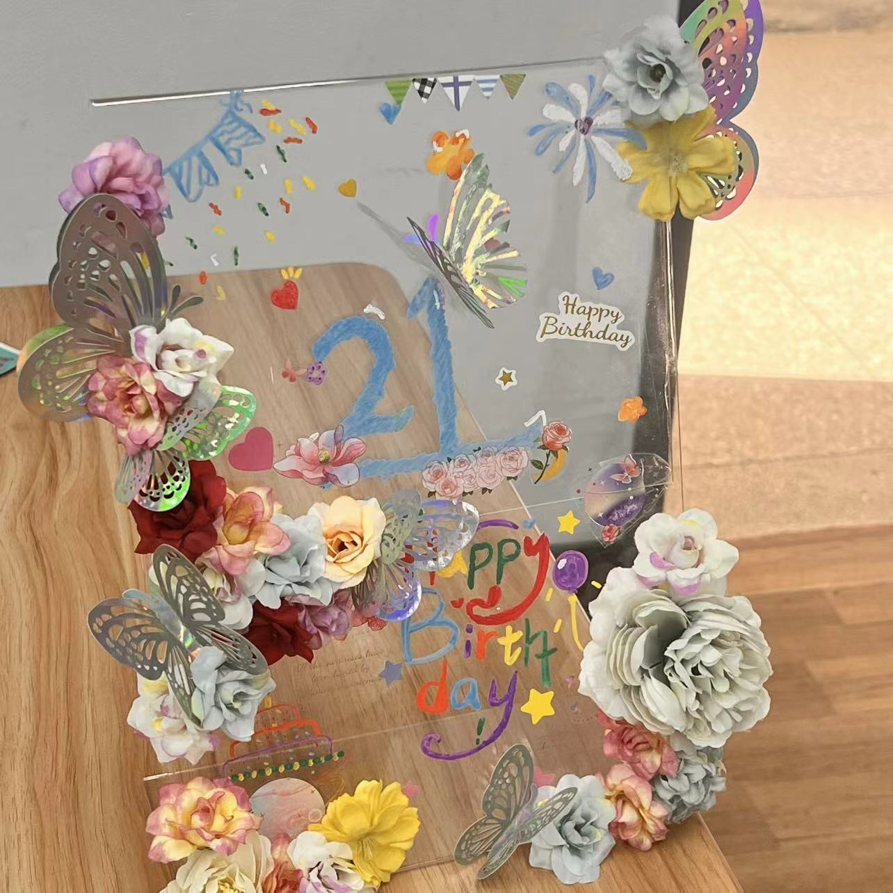 小红书同款手工相框立牌生日礼物