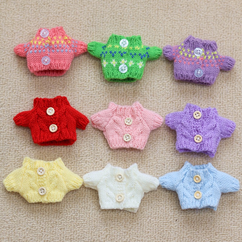 纽扣小毛衣适用拉布布衣服棉花