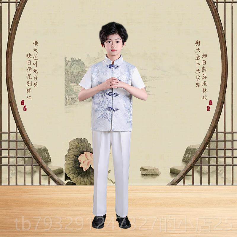 高档、儿童合唱表演服男童束腰服儿钢琴表演服、女童公主裙、童、