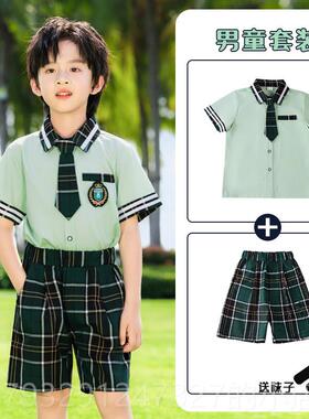 高档表小学校服夏英六伦风一儿童班服演出服幼儿园毕业生照大合唱