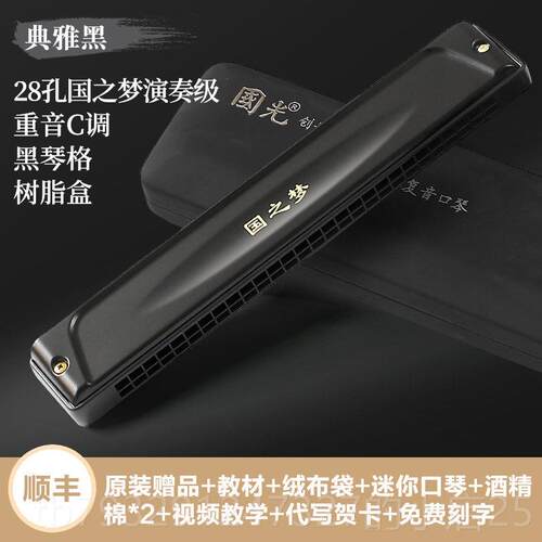 高档国光国重覆之梦口琴24孔乐音28音C调初学者儿童专业演奏级器