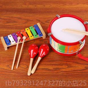 高档儿童节礼物寸牛皮小军击鼓幼儿园表8演玩具敲打鼓奥尔夫乐器