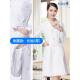 薄款 高档白大长褂袖 医生服短女白大衣蓝色袖 药男店医师学生实验工