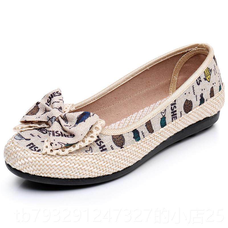 高档老北布鞋女新款正京品平底豆豆鞋软底鞋妈妈鞋休闲渔夫脚鞋一,女鞋,传统布鞋,淘宝优惠券,粉丝福利购,淘宝优惠卷