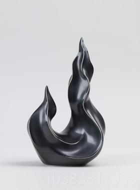 高档色火属性火焰陶瓷饰摆件招财办居公室玄关家装品工艺品乔红迁