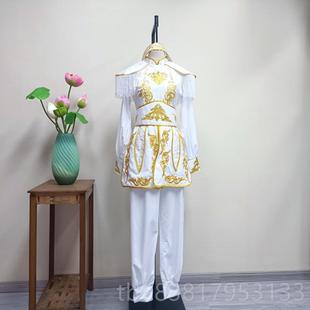 高档白喜风事打出鼓演服装 女 女成人民族中国场腰鼓水鼓开舞蹈古装