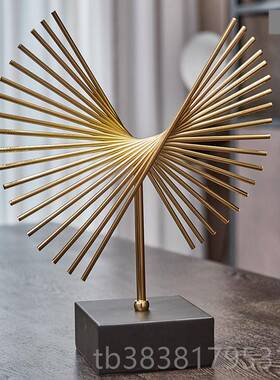 高档创客厅礼酒柜电意视柜金属摆设欧式美物式乔迁玄关轻奢工艺品