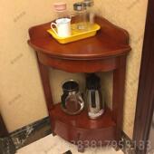 高档实木墙边角柜转角柜美式 饰柜柜小 拐角柜三角物置架客厅沙发装