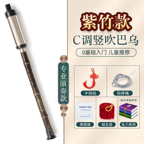 新款巴乌族乐器竖吹初者调B降调g学调F调小生成人专学业C演奏