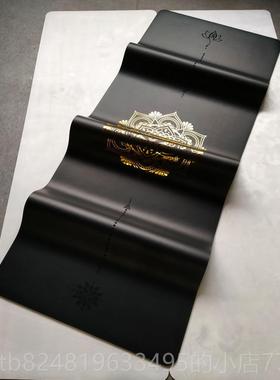 新款瑜正品纯黑灰5m加长豪PU皮革天然橡m胶伽土垫定制LOGO防滑yog