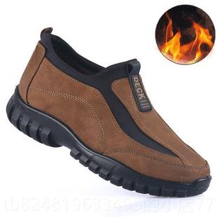 老北京布鞋 保爸爸鞋 男棉冬季 厚绒款 厚底防滑老暖人休闲男 加鞋 新款