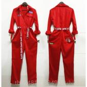 高档全国表流行男女体团演服装 爵士舞台表 嘻哈街舞套色装 红工装 裤