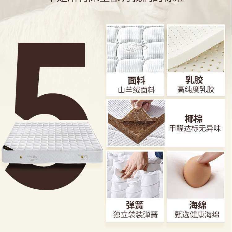床垫经济型弹簧床垫软硬两用厚家用双人20cm米出租房整网弹簧卧室