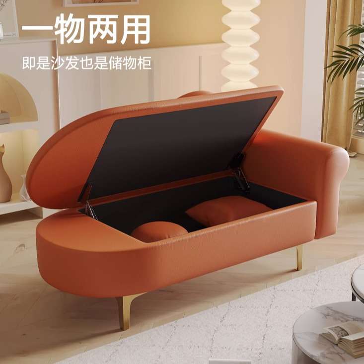 小户型升级可储物贵妃沙发欧式躺椅卧室迷你服装店休息区单人太妃