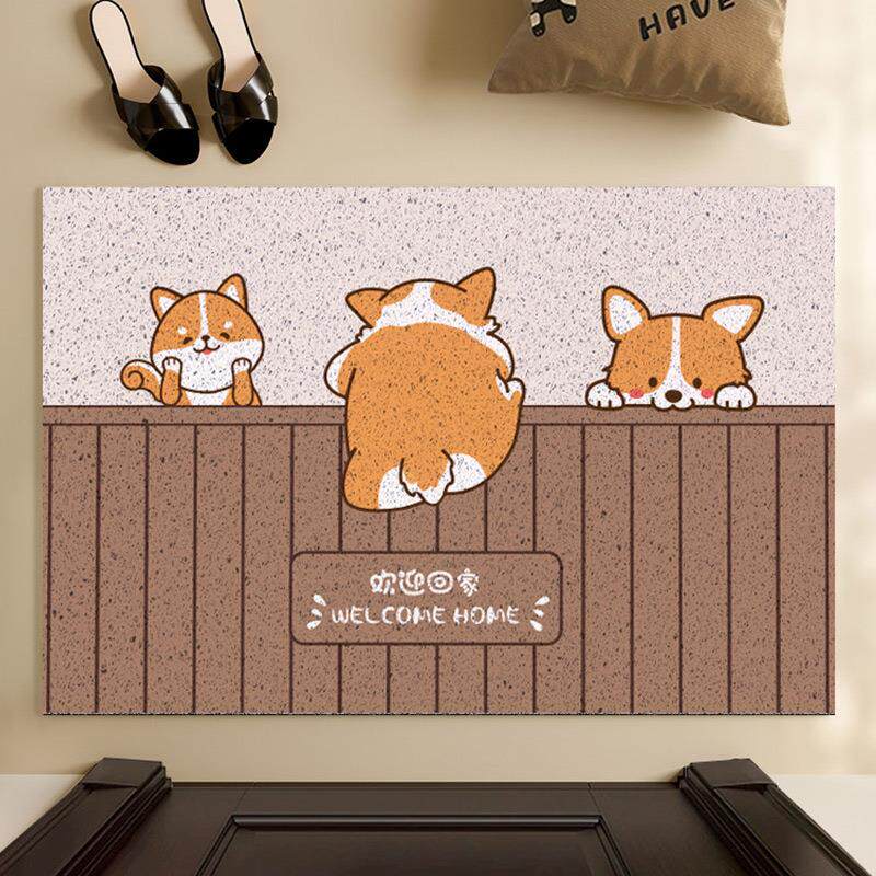 入户门地垫卡通熊猫动物造型丝圈脚垫子2023新款入门门口进门门垫