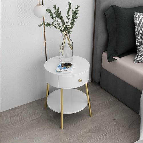 简约家用床头柜卧室床边收纳置物双层小柜酒店装饰手机充电置放柜