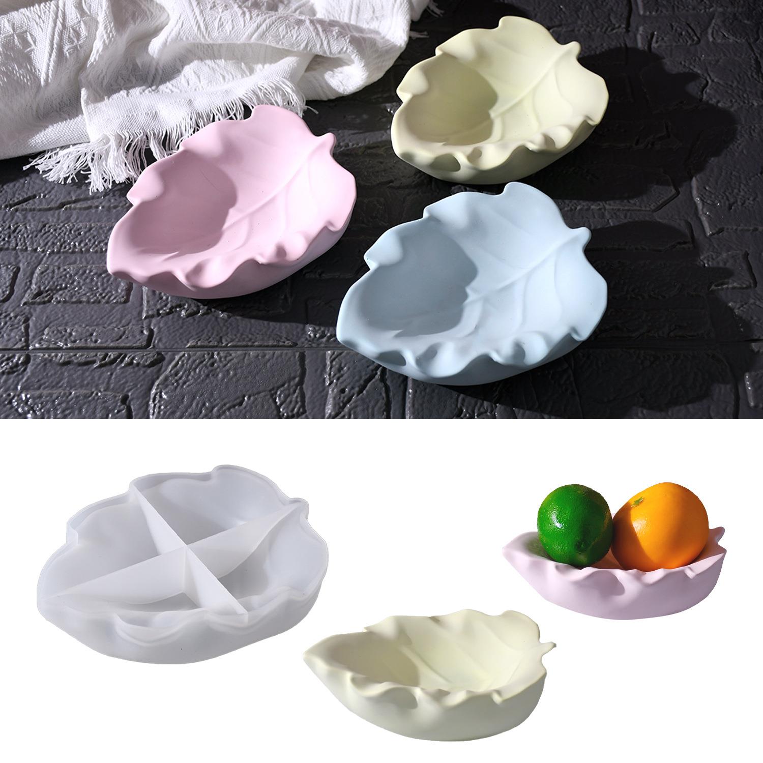 得意洋洋diy滴胶模具叶子碗硅胶模具石膏果盘收纳模具家居饰品图片