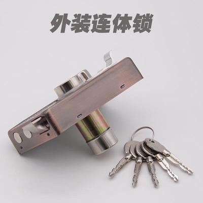 9219连体锁简易锁外装门锁老式防盗门锁地下室门锁储藏间门锁