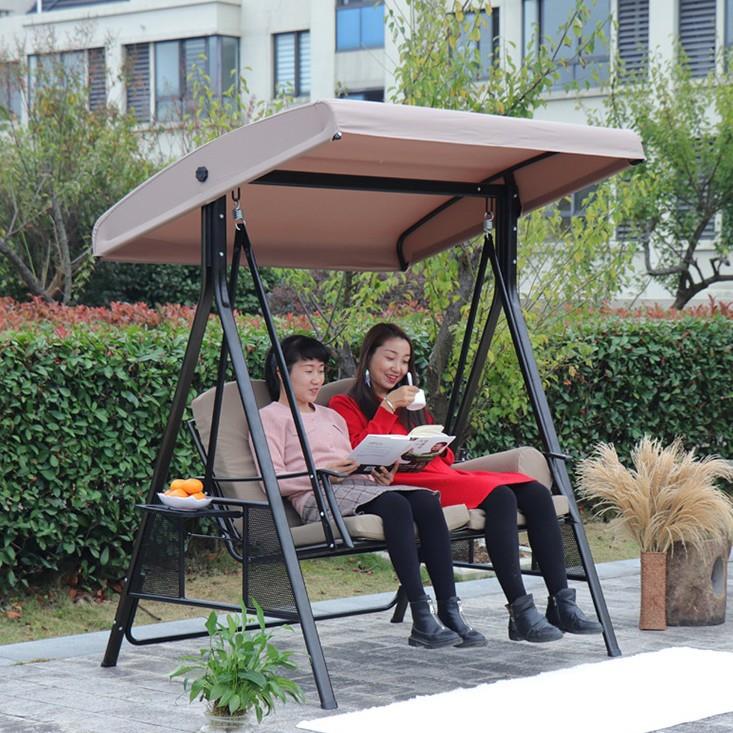 户外吊椅秋千摇椅吊床 家用庭院阳台露台秋千 椅铁艺成人休闲躺床